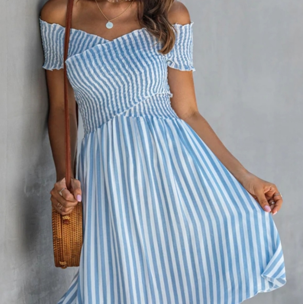 Summer Dress Pinstriped